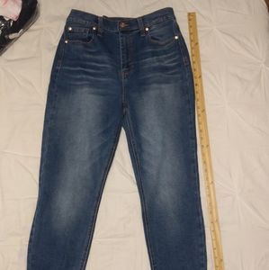 navy blue mom jeans